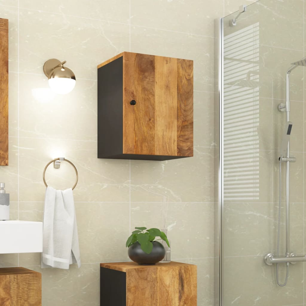 foto del prodotto mobile da bagno a parete 38x33x48 cm in legno massello di mangocod mxl 127588