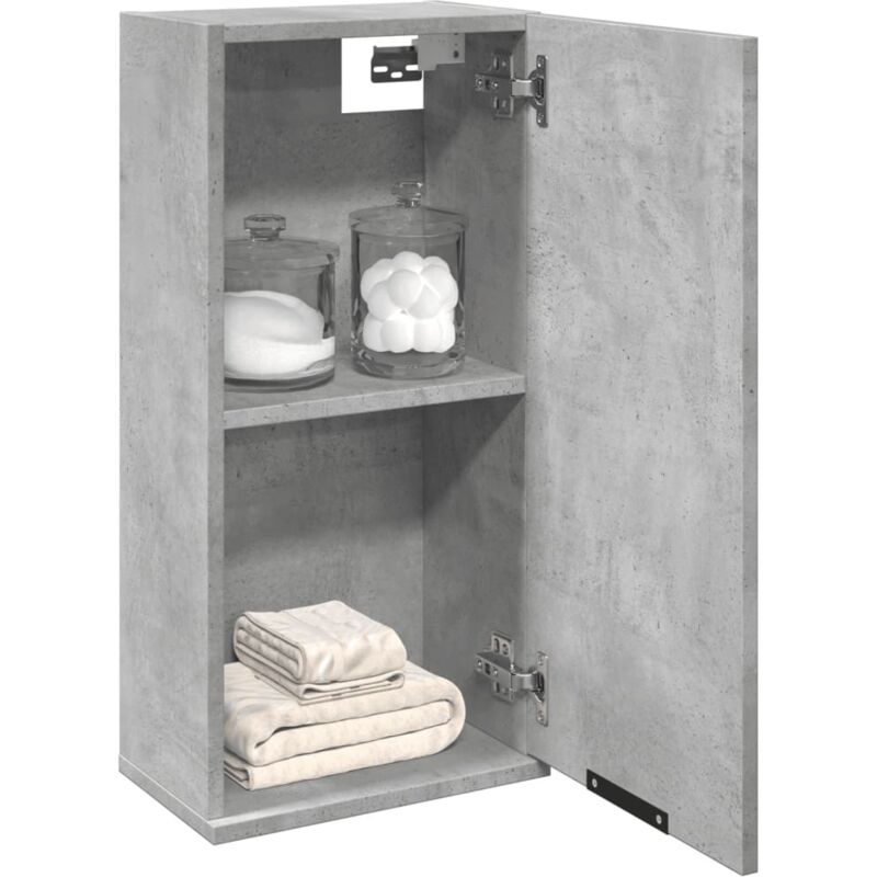 foto del prodotto mobile da bagno a parete grigio cemento 32x20x67 cm vidaxl