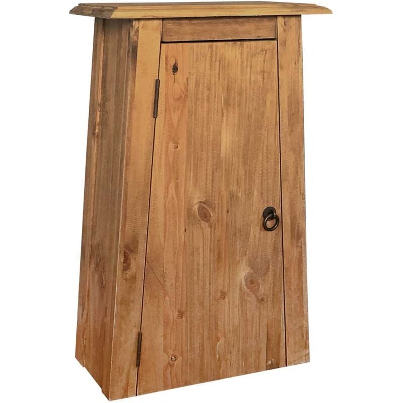 foto del prodotto mobile da bagno a parete in legno massello di pino 42x23x70 cm vidaxl