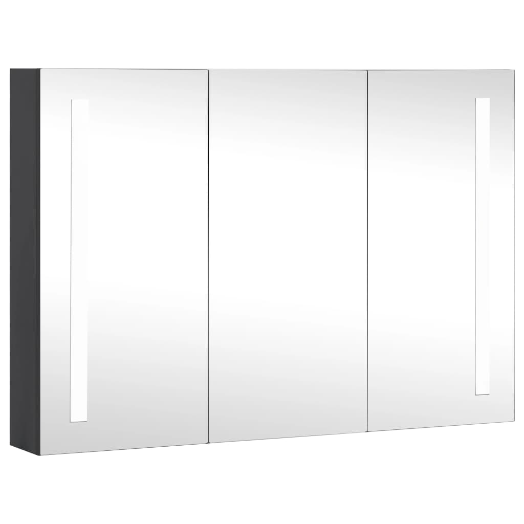 foto del prodotto mobile da bagno a specchio led 89 x 14 x 62 cm nero 02 0006572