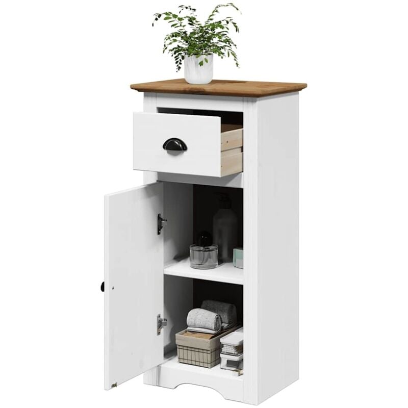 foto del prodotto mobile da bagno bodo bianco e marrone 44x30x90 cm vidaxl