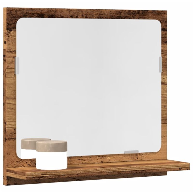 foto del prodotto mobile da bagno con specchio legno antico 40x11x37cm truciolato vidaxl