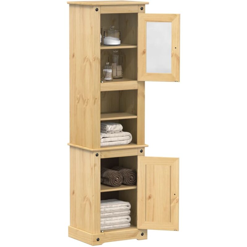 foto del prodotto mobile da bagno corona 50x40x185 cm in legno massello di pino vidaxl