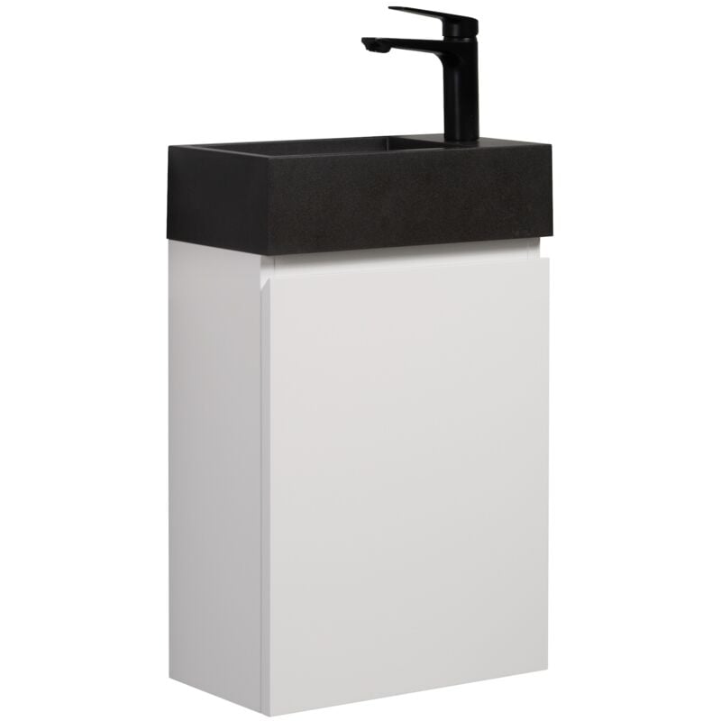 foto del prodotto mobile da bagno gabinetto angela 40cm bianco opaco armadio wc mobiletto