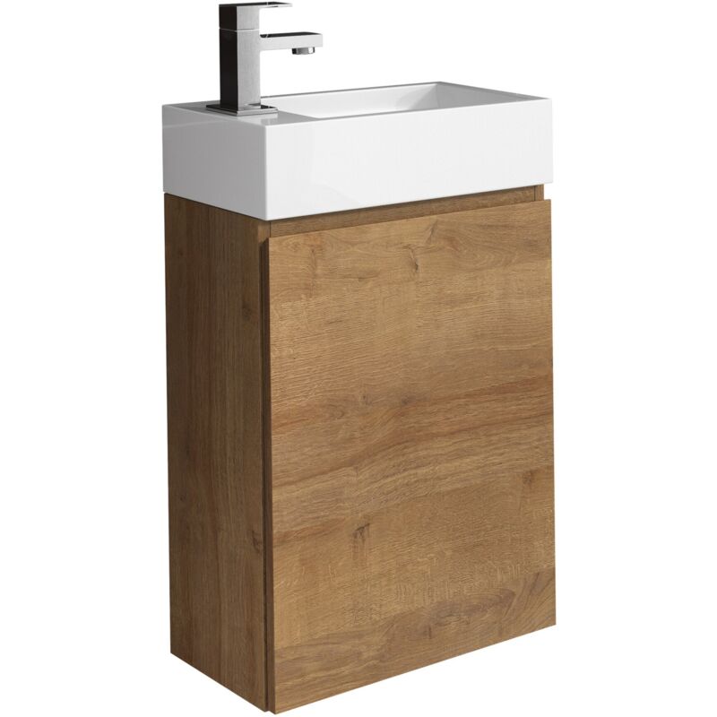 foto del prodotto mobile da bagno gabinetto angela 40cm rovere armadio wc mobiletto lavabo