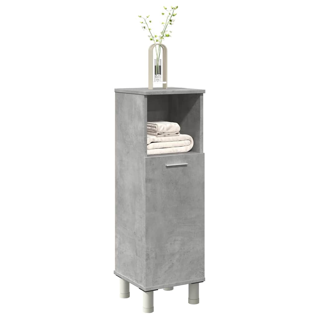 foto del prodotto mobile da bagno grigio cemento 30x30x95 cm in legno multistrato