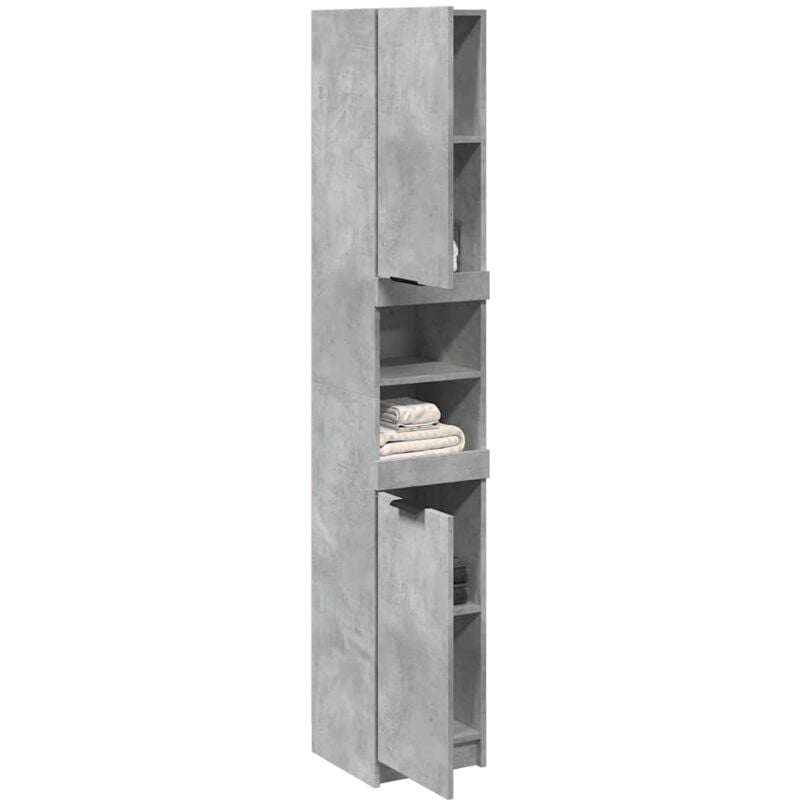 foto del prodotto mobile da bagno grigio cemento 32x34x188,5 cm legno multistrato vidaxl