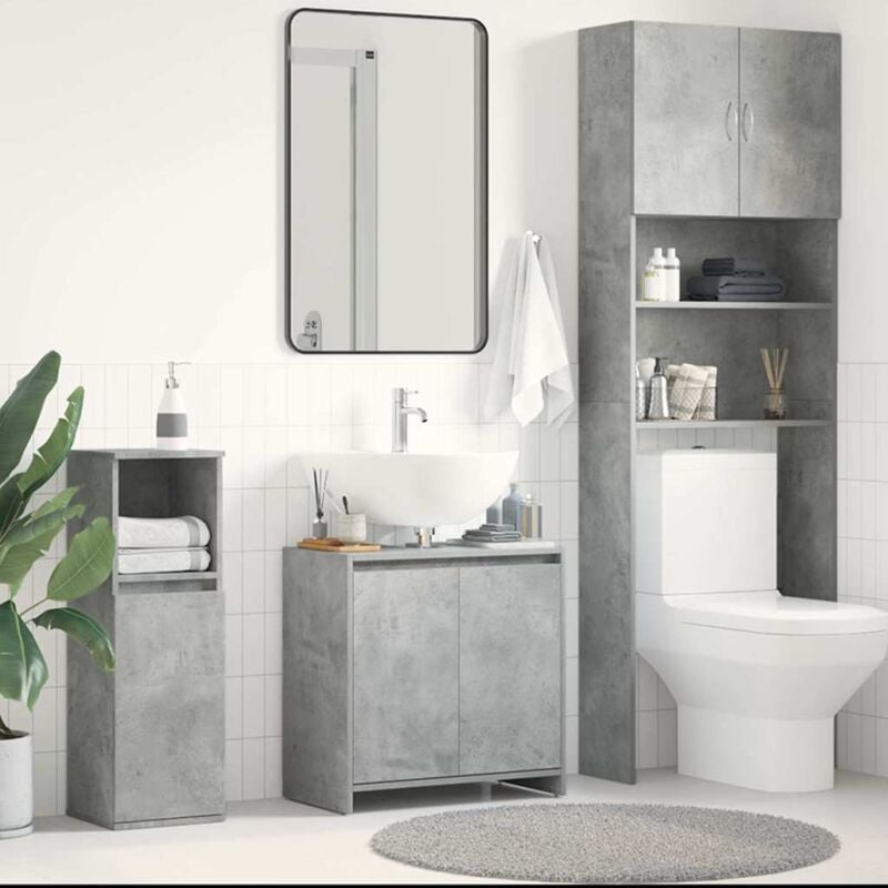 foto del prodotto mobile da bagno grigio cemento 60x33x61 cm in legno multistrato vidaxl