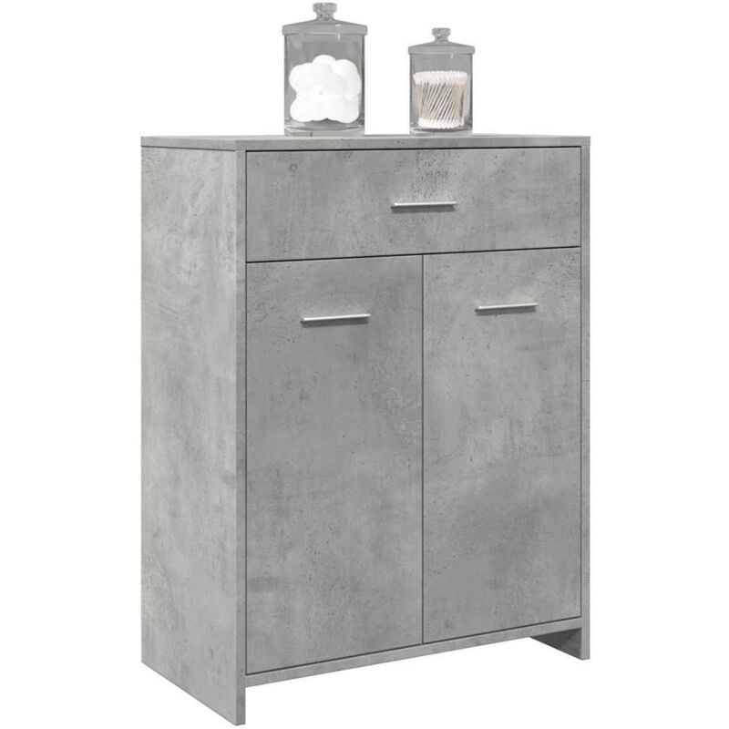 foto del prodotto mobile da bagno grigio cemento 60x33x80 cm in legno tecnico vidaxl
