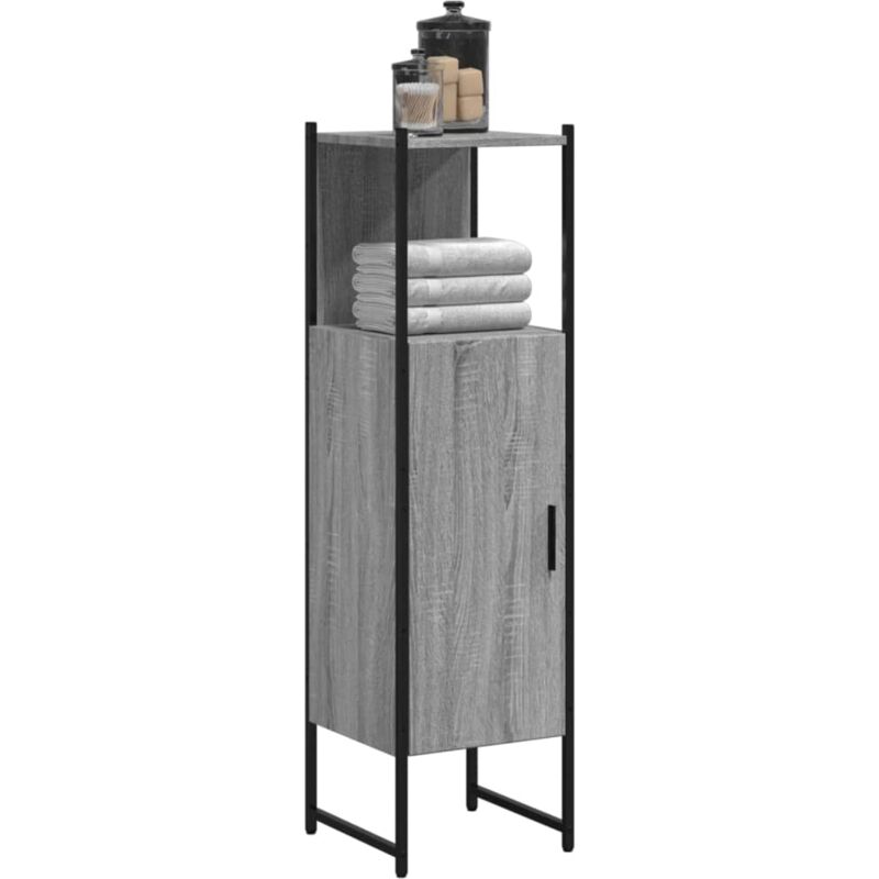 foto del prodotto mobile da bagno grigio sonoma 33x33x120,5cm legno multistrato vidaxl