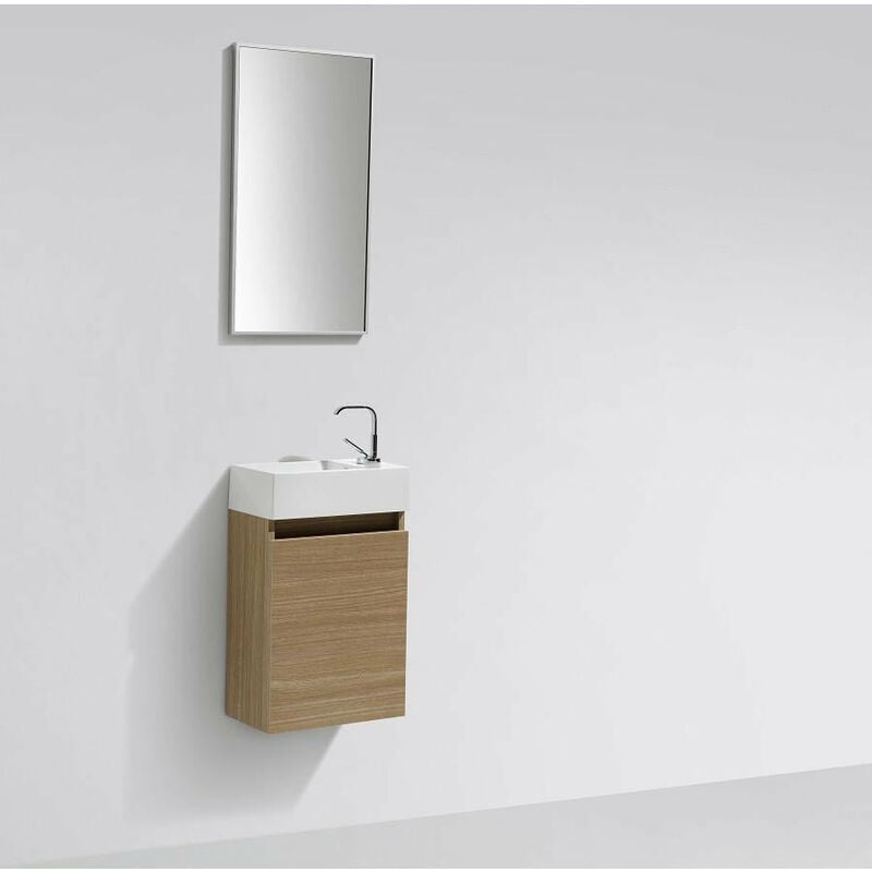 foto del prodotto mobile da bagno lavamano siena 40 cm rovere chiaro