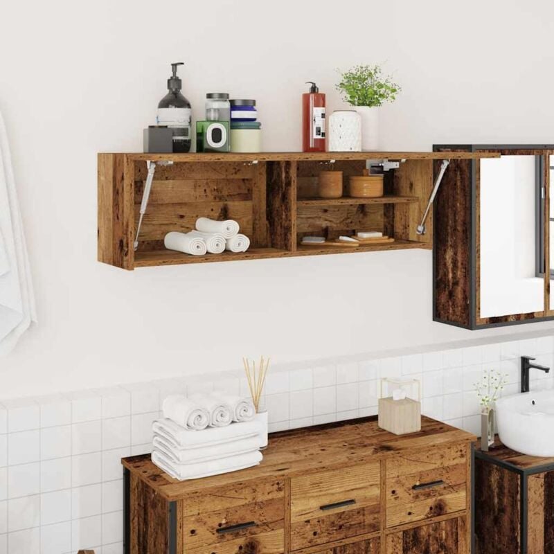 foto del prodotto mobile da bagno legno antico 100x25x30 cm in truciolato vidaxl