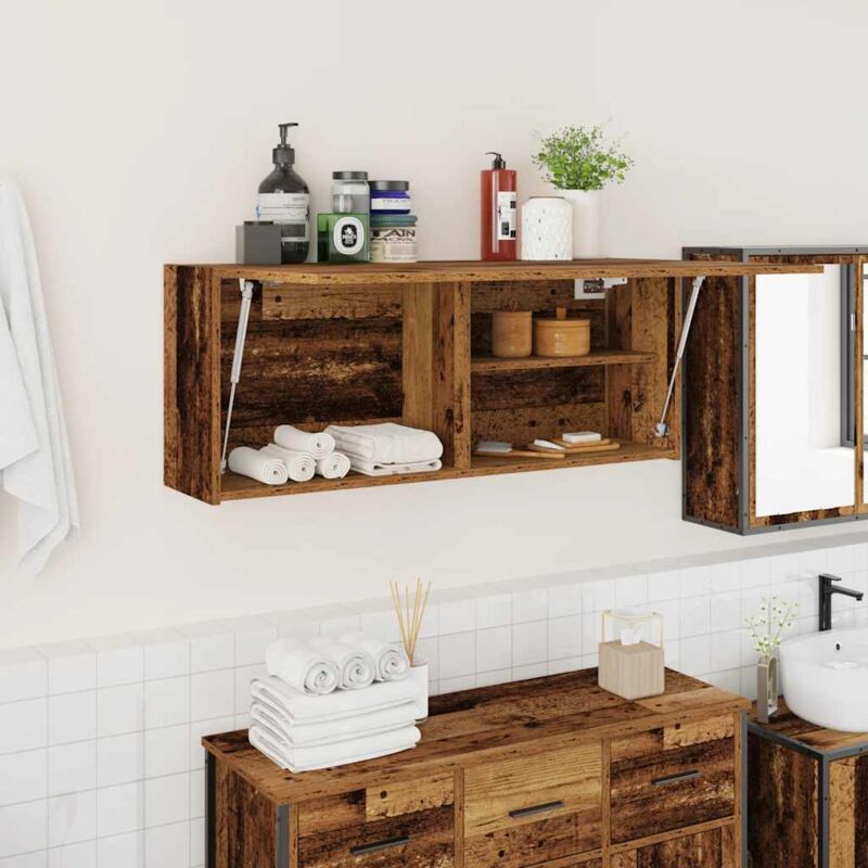 foto del prodotto mobile da bagno legno antico 100x25x40 cm in truciolato vidaxl