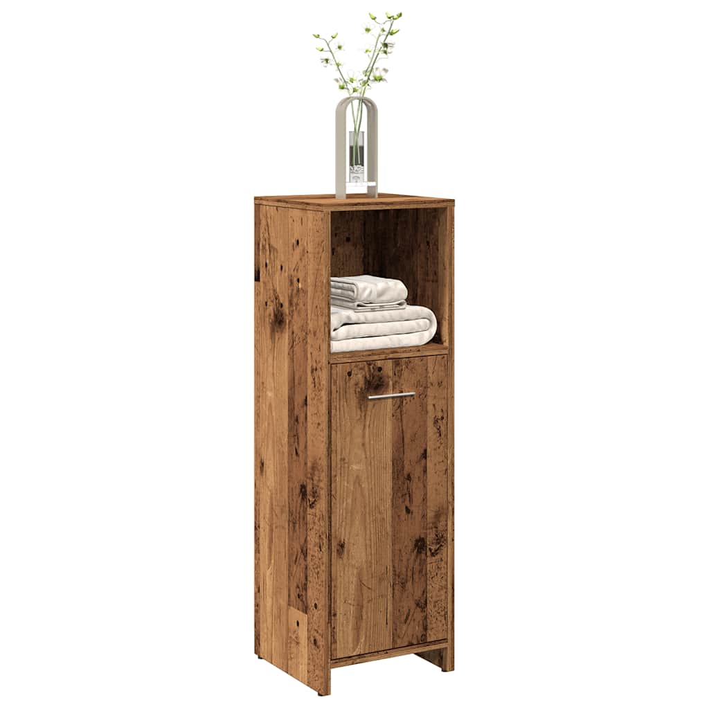 foto del prodotto mobile da bagno legno antico 30x30x95 cm in legno multistrato