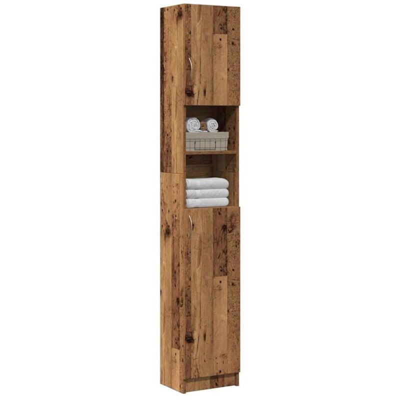 foto del prodotto mobile da bagno legno antico 32x25,5x190 cm in truciolato vidaxl