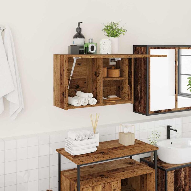 foto del prodotto mobile da bagno legno antico 60x25x40 cm in legno multistrato vidaxl
