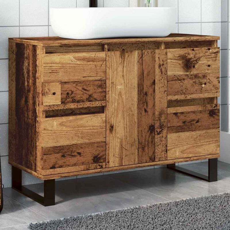 foto del prodotto mobile da bagno legno antico 80x33x60 cm in truciolato vidaxl