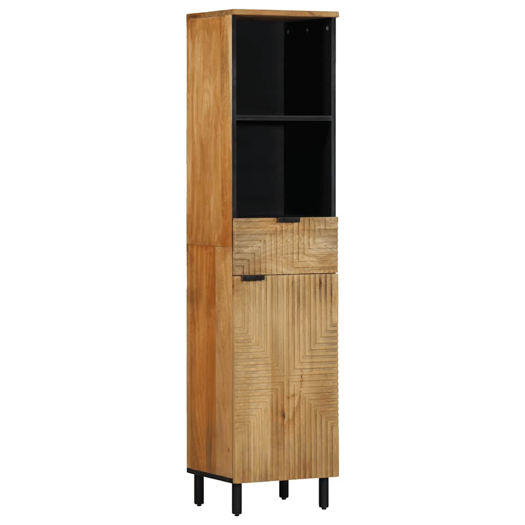 foto del prodotto mobile da bagno marrone 38x33x160 cm in legno massello di mango