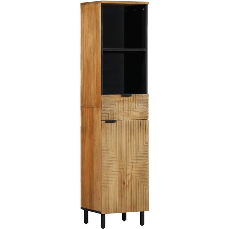 foto del prodotto mobile da bagno marrone 38x33x160 cm in legno massello di mango vidaxl
