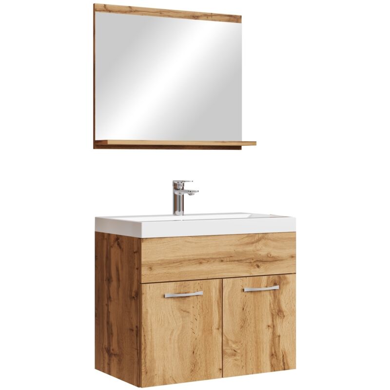 foto del prodotto mobile da bagno montreal 02 60cm rovere armadio mobiletto lavabo