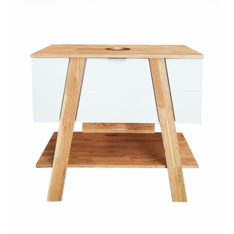 foto del prodotto mobile da bagno naturel home 80x73x46 cm, bianco homeumdb swiss aqua technologies