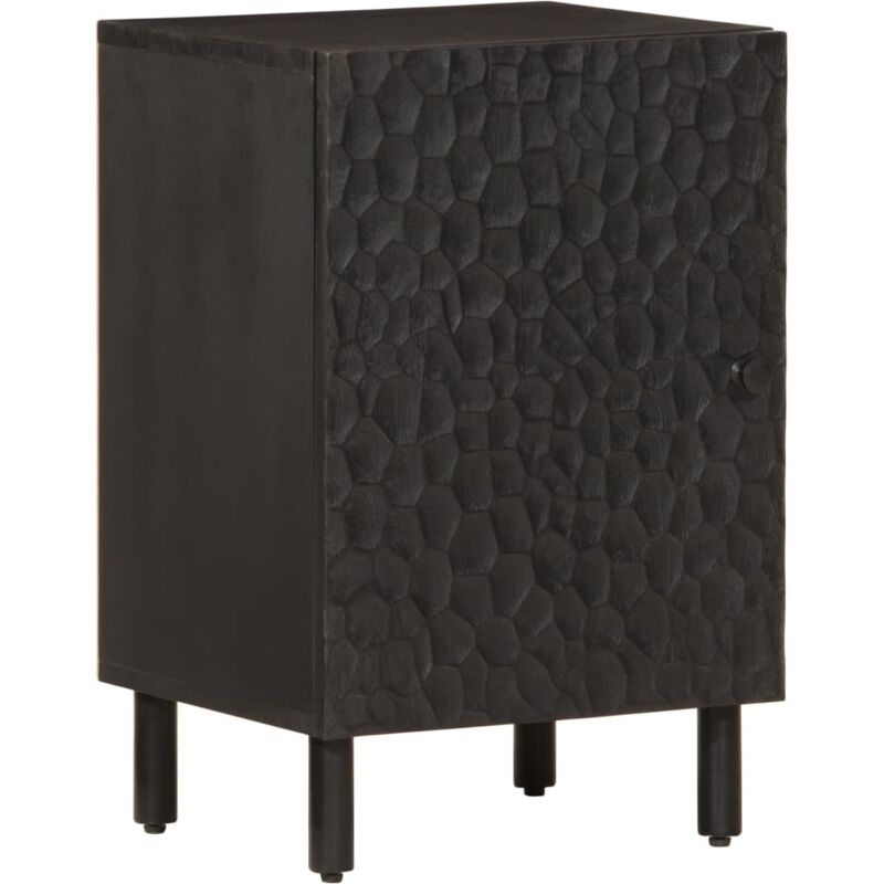 foto del prodotto mobile da bagno nero 38x33x58 cm in legno massello di mango vidaxl