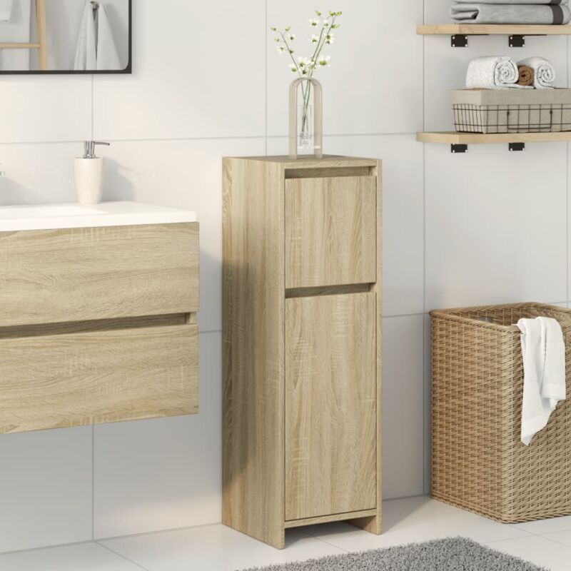 foto del prodotto mobile da bagno rovere sonoma 30x30x95 cm in legno multistrato vidaxl