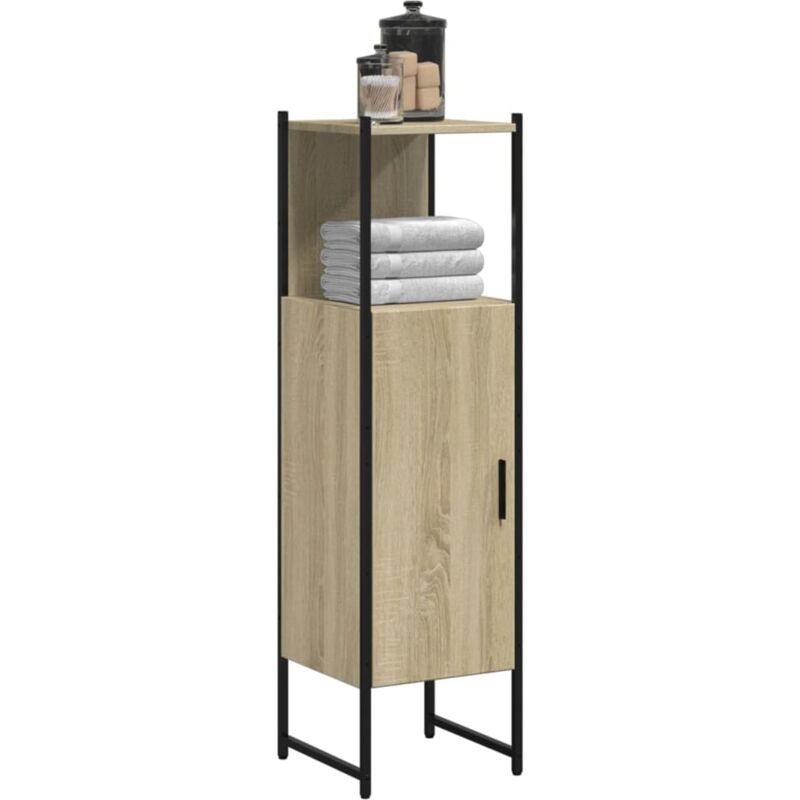 foto del prodotto mobile da bagno rovere sonoma 33x33x120,5 cm legno multistrato vidaxl
