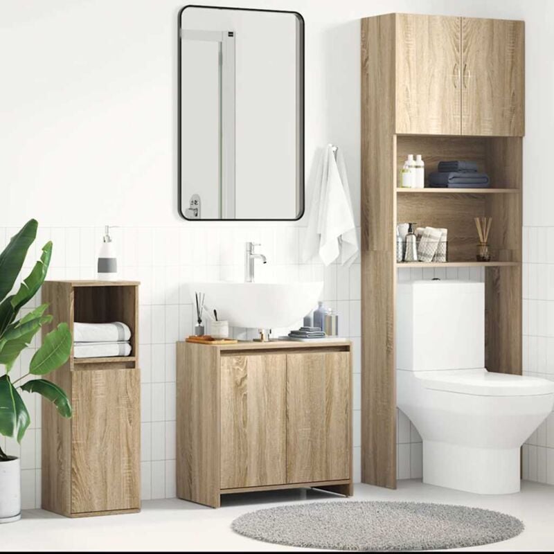 foto del prodotto mobile da bagno rovere sonoma 60x33x61 cm legno multistrato vidaxl