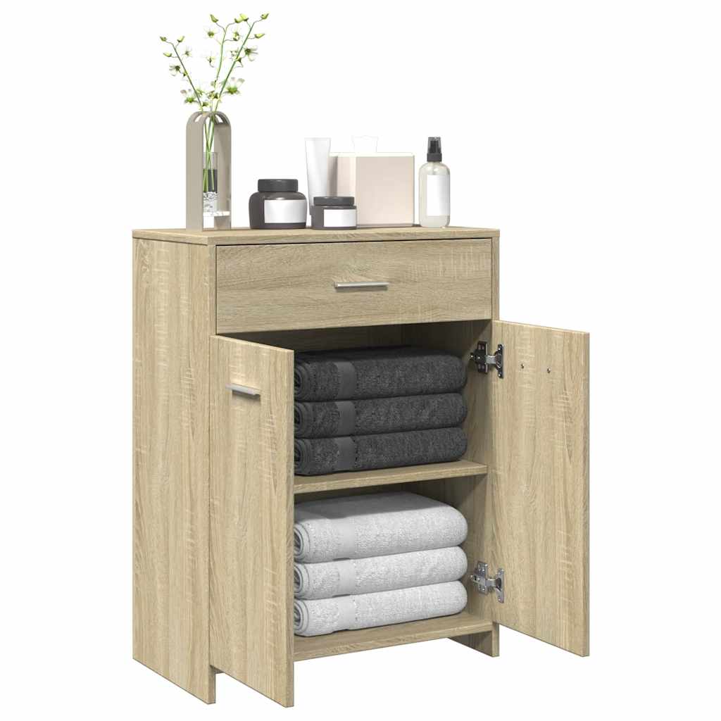 foto del prodotto mobile da bagno rovere sonoma 60x33x80 cm in legno tecnico