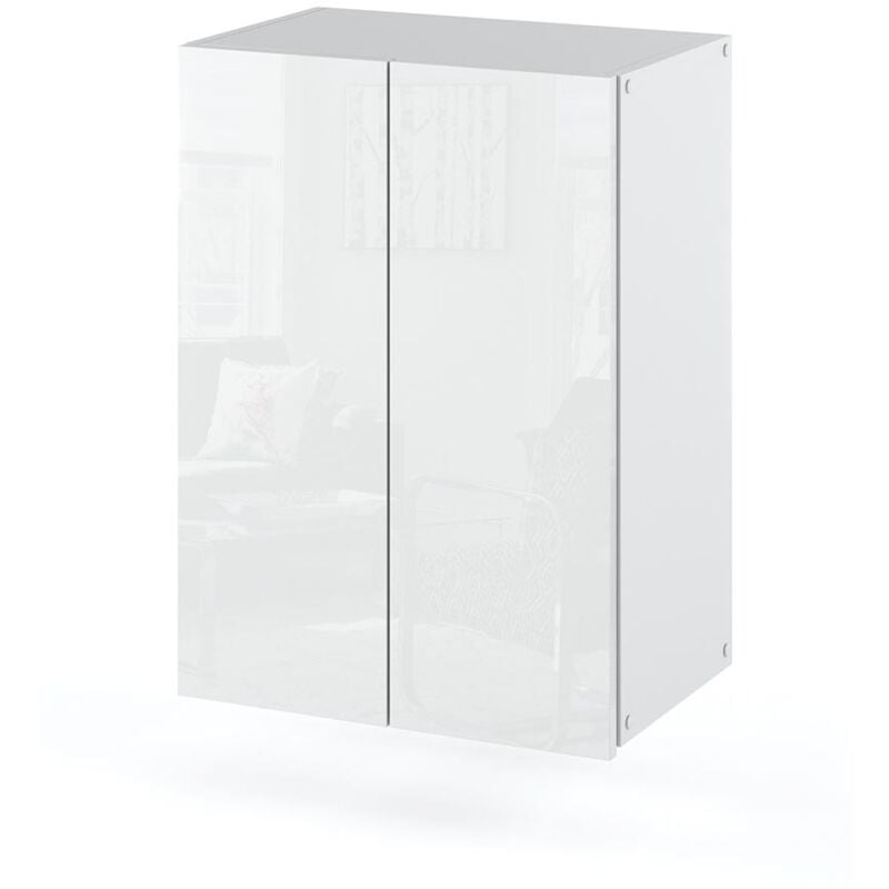 foto del prodotto mobile da bagno sospeso a parete bianco lucido 40 cm piedistallo da bagno per bagno