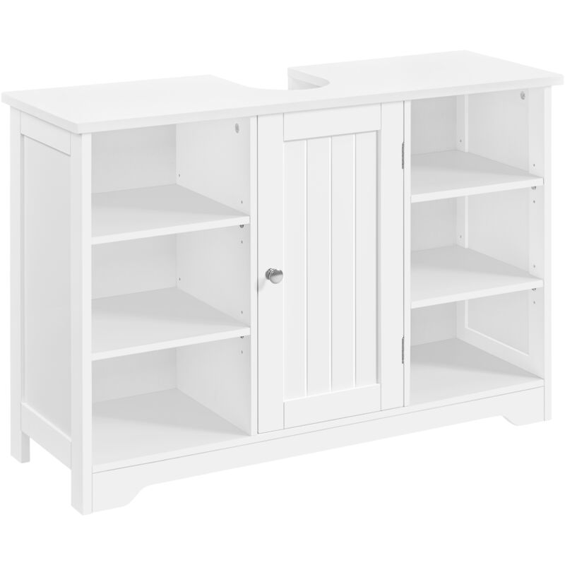 foto del prodotto mobile da bagno sottolavabo mobiletto con ripiani portaoggetti armadietto da terra per lavandino salvaspazio mobile da archivio con anta in mdf 60 