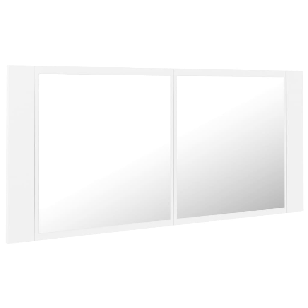 foto del prodotto mobile da bagno specchio led 100 x 12 x 45 cm acrilico bianco 02 0006648