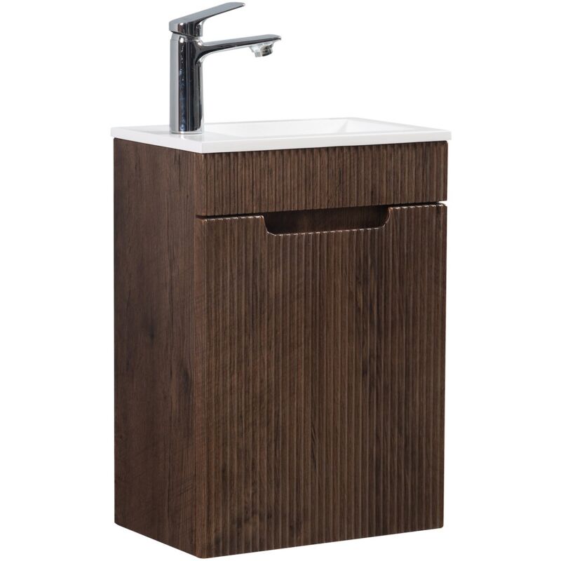 foto del prodotto mobile da bagno thermis 40 x 22 cm marrone noce mobili per fontane