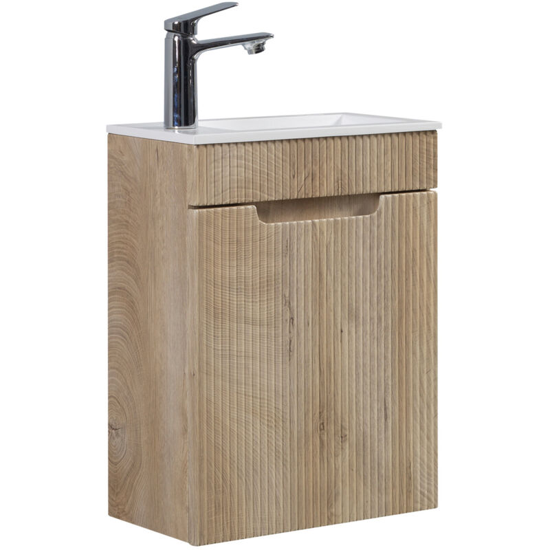 foto del prodotto mobile da bagno thermis 40 x 22 cm rovere chiaro mobili per fontane