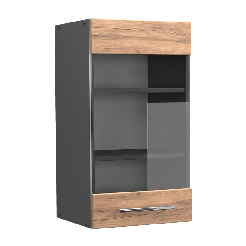 foto del prodotto mobile da cucina in vetro fame-line, quercia dorata, 40 cm vicco