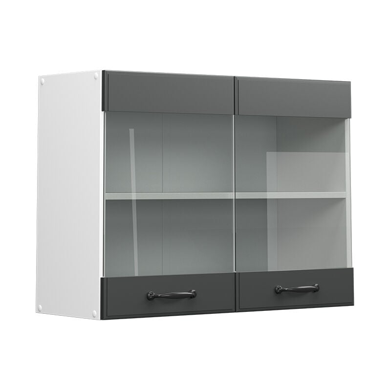foto del prodotto mobile da cucina in vetro r line, antracite casa di campagna, 80 cm vicco