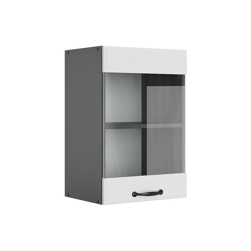 foto del prodotto mobile da cucina in vetro r line, bianco casa di campagna, 40 cm vicco