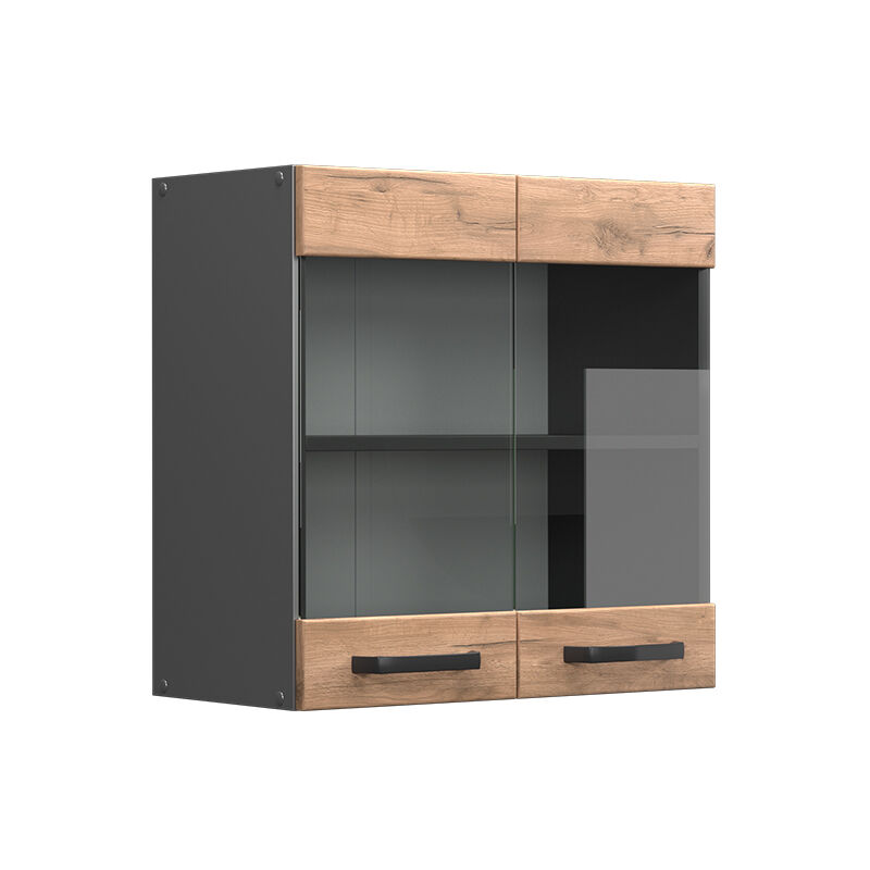 foto del prodotto mobile da cucina in vetro r line, quercia dorata, 60 cm vicco