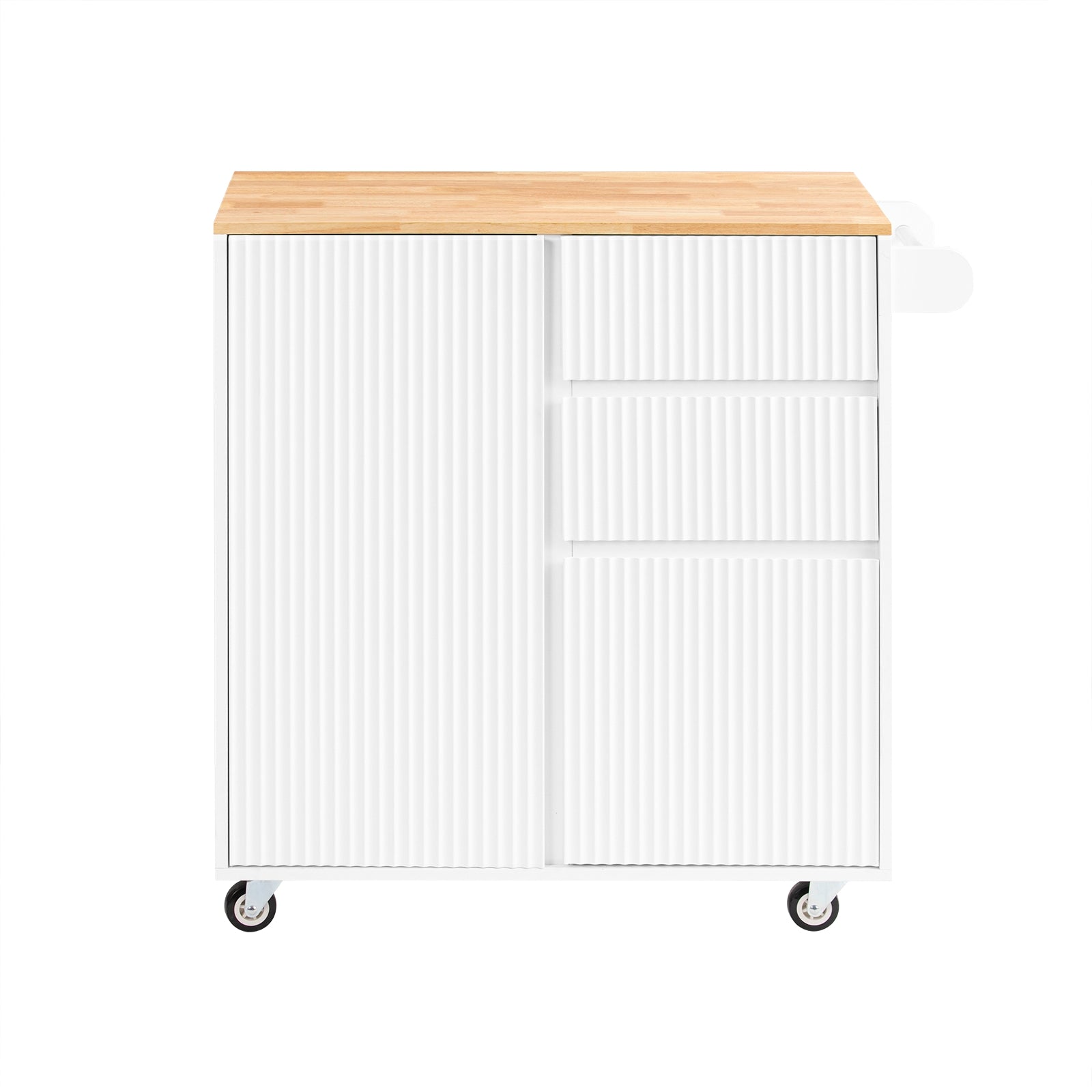 foto del prodotto mobile da cucina isola cucina con 2 ante e 2 cassetto credenza buffet carrello cucina 90x40x90 cm fkw124 wn
