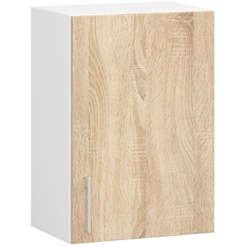foto del prodotto mobile da cucina pensile sistema akord lima bianco 40 cm 1 anta inserto frontale sonoma quercia 40x30,5x58 cm