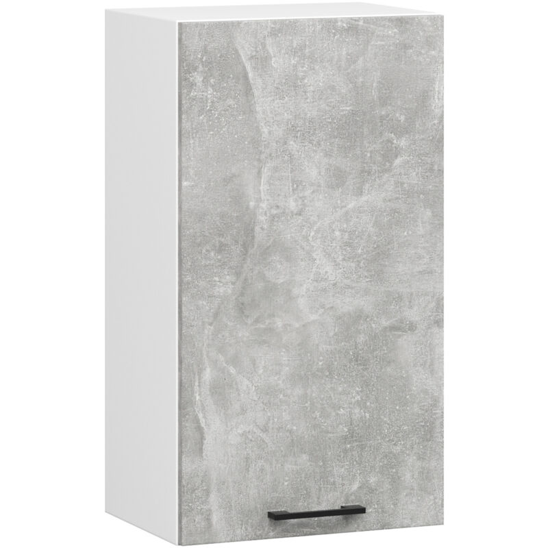 foto del prodotto mobile da cucina pensile sistema akord oliwia 40 cm h720 bianco inserto frontale cemento grigio cemento 1 anta 40x30x72 cm