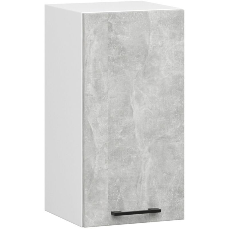 foto del prodotto mobile da cucina pensile sistema akord oliwia bianco 40 cm 1 anta inserto frontale cemento 40x30x58 cm