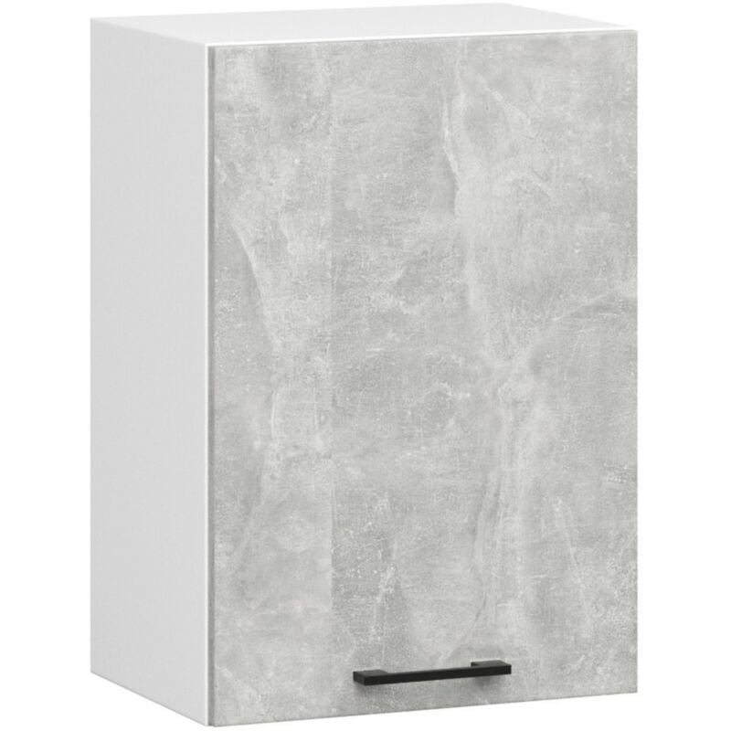 foto del prodotto mobile da cucina pensile sistema akord oliwia bianco 50 cm 1 anta inserto frontale cemento 50x30x58 cm