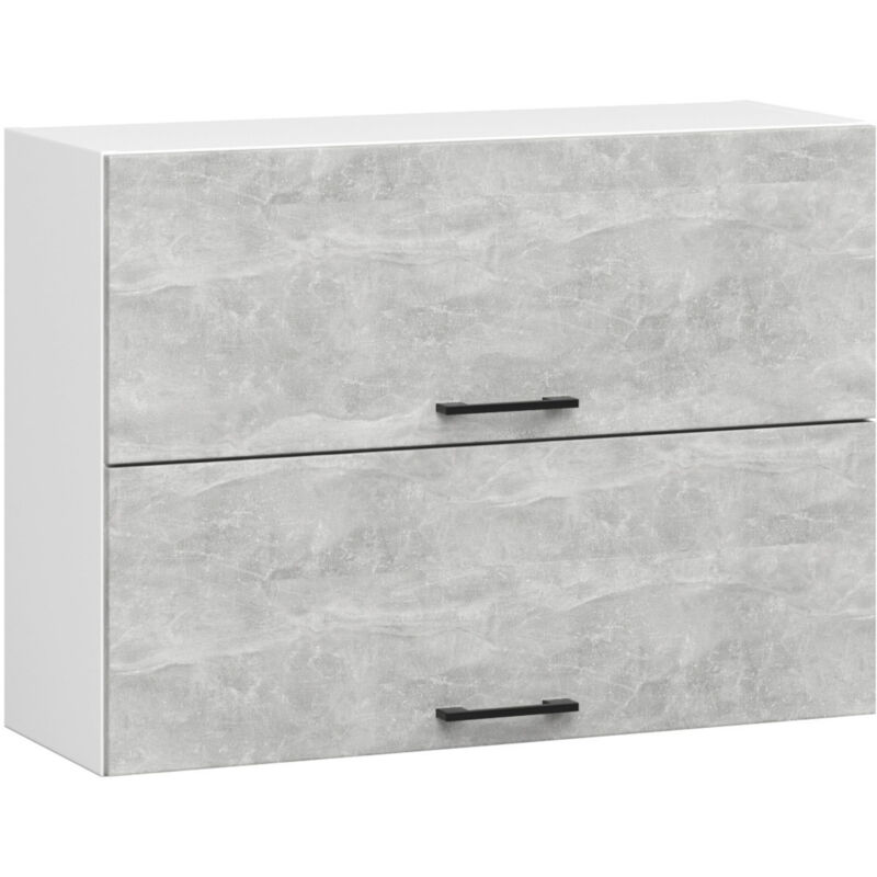 foto del prodotto mobile da cucina pensile sistema akord oliwia g2 bianco, grigio cemento 80 cm 2 ante 80x30x58 cm