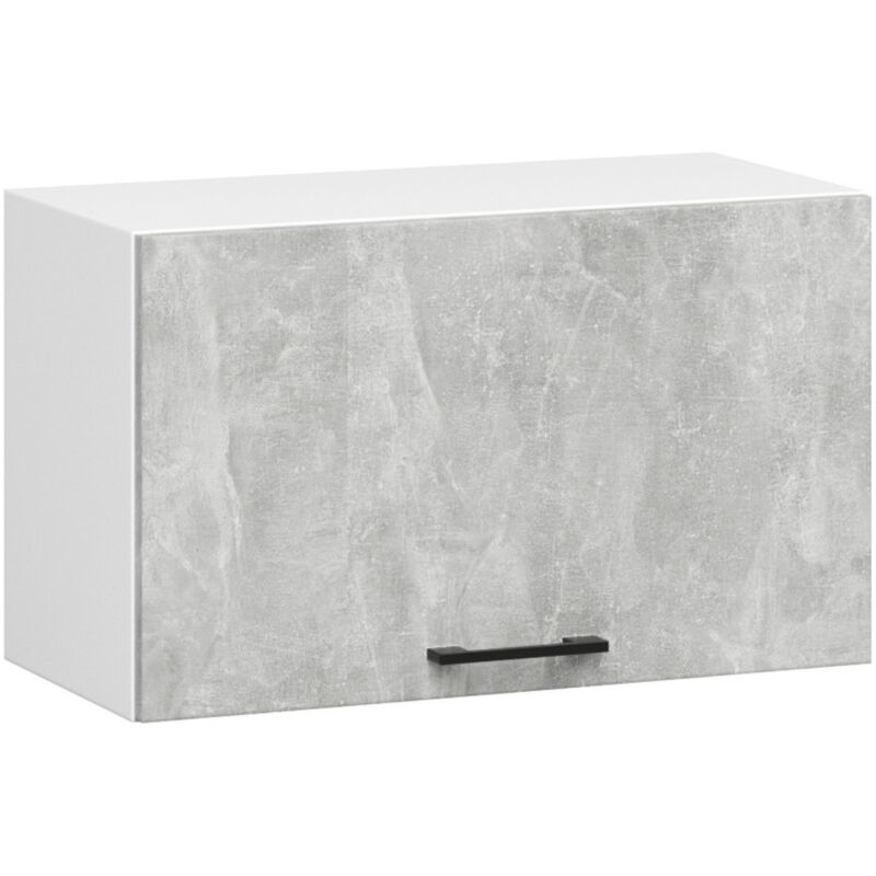 foto del prodotto mobile da cucina pensile sotto cappa sistema akord oliwia bianco 60 cm 1 anta inserto frontale cemento 60x30x29 cm