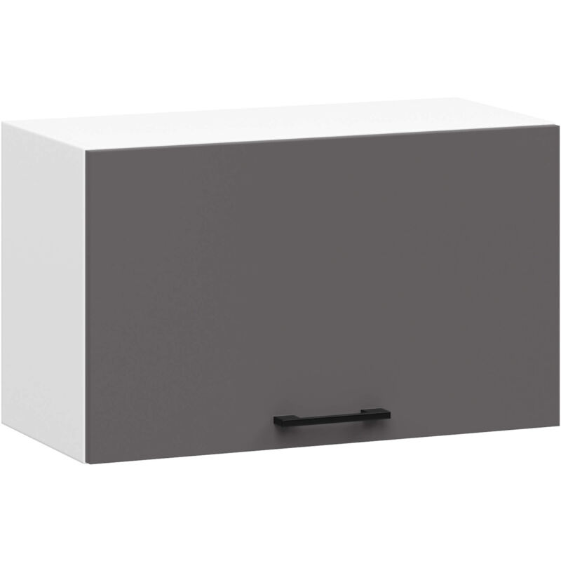 foto del prodotto mobile da cucina pensile sotto cappa sistema akord oliwia bianco 60 cm 1 anta inserto frontale grigio grafite 60x30x29 cm