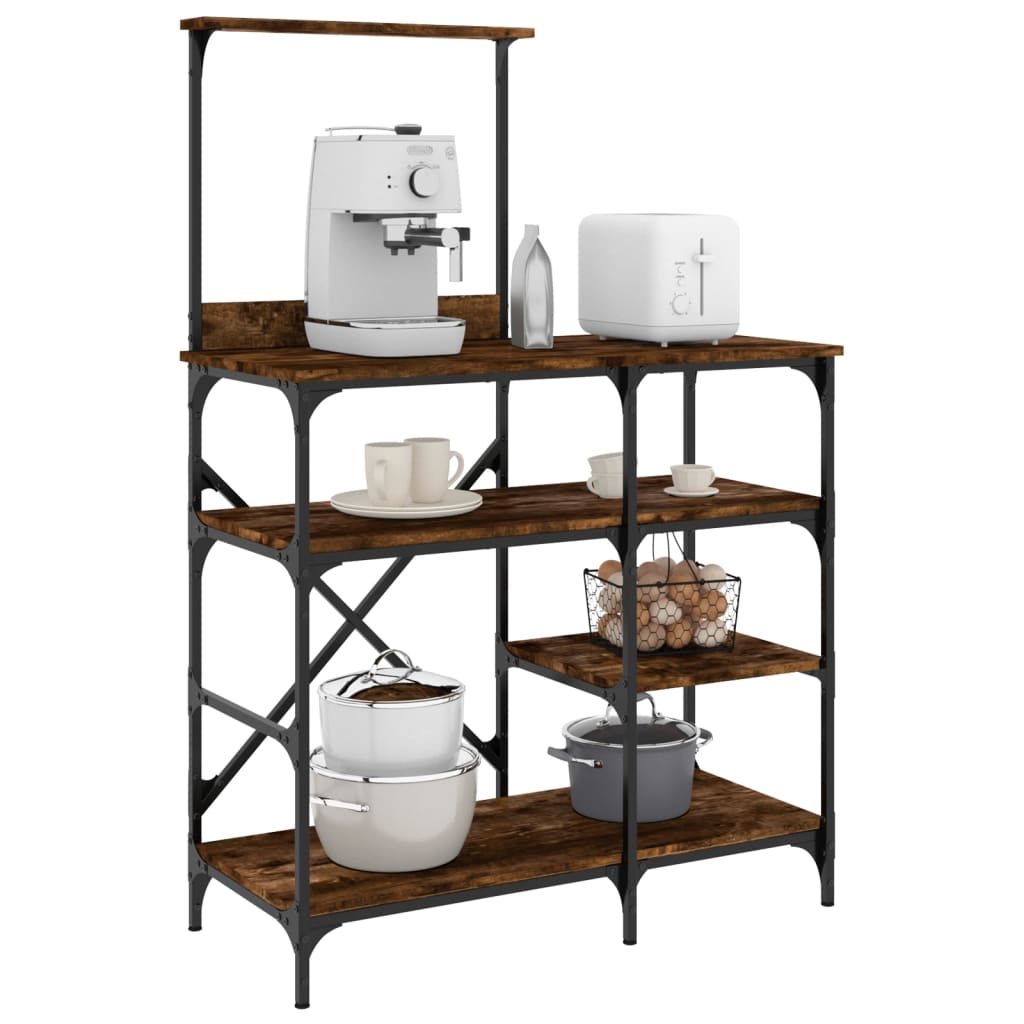 foto del prodotto mobile da cucina rovere fumo 90x40x132 cm multistrato e metallocod mxl 113469