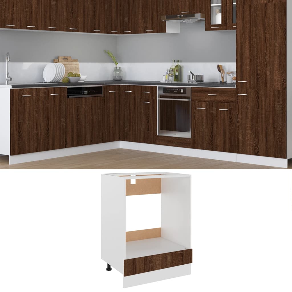 foto del prodotto mobile da forno rovere marrone 60x46x81,5 cm legno multistrato cod mxl 62423