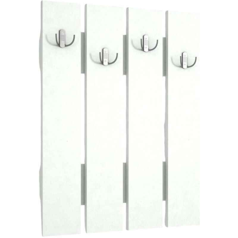 foto del prodotto mobile da ingresso aldebaran, entratina appendiabiti, composizione per atrio, consolle portaoggetti multifunzione, 65x4 h80 cm, bianco dmora